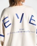 Signature Oversized Sweater Off für Frauen in Whi