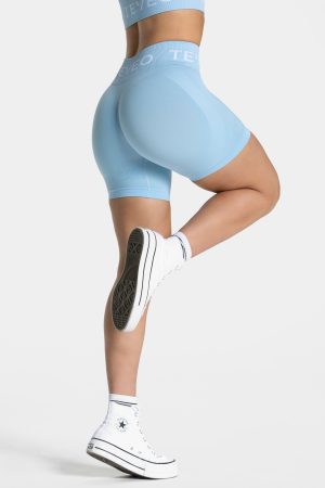 Modische Signature Scrunch Short Ice in Farbe Blue
