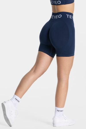 Signature Scrunch Short Dunkelblau mit hoher Tail