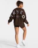 Signature Oversized Sweater Dunkelbraun mit hoher