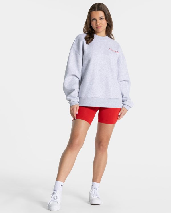 Signature Oversized Sweater für Frauen in Hellgrau – Bild 3