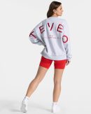 Signature Oversized Sweater für Frauen in Hellgrau