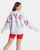 Signature Oversized Sweater für Frauen in Hellgrau