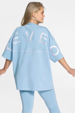 Signature Oversized T-Shirt Ice Blue für Sport un
