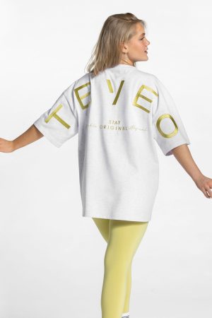Modische Signature Oversized T-Shirt in Farbe Lime