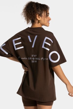 Signature Oversized T-Shirt Dunkelbraun für Sport