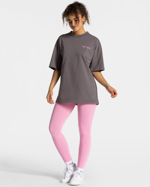 Signature Oversized T-Shirt Damenhose in Graphit – Bild 3