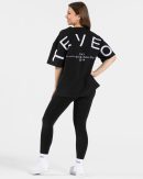 Signature Oversized T-Shirt für Frauen in Schwarz