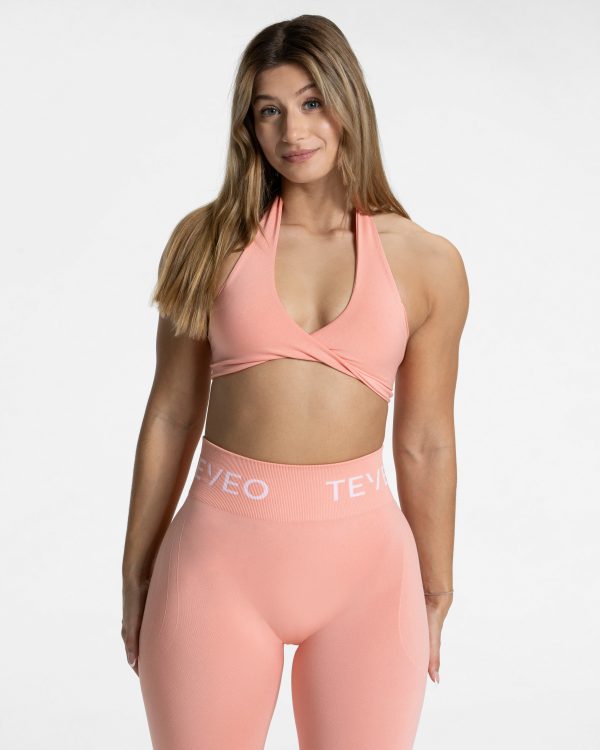 Modische Signature Twisted Bh in Farbe Peach