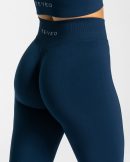 Damen Statement Scrunch Leggings Dunkelblau mit K