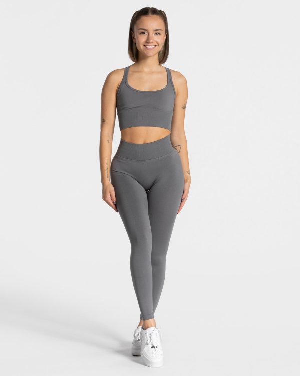 Statement Scrunch Leggings in Graphit für Damen – Bild 3