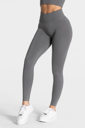Statement Scrunch Leggings in Graphit für Damen