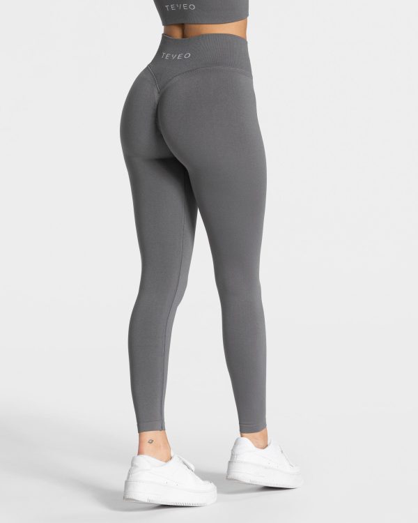 Statement Scrunch Leggings in Graphit für Damen – Bild 2