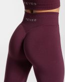 Statement Scrunch Leggings in Pflaume für Damen
