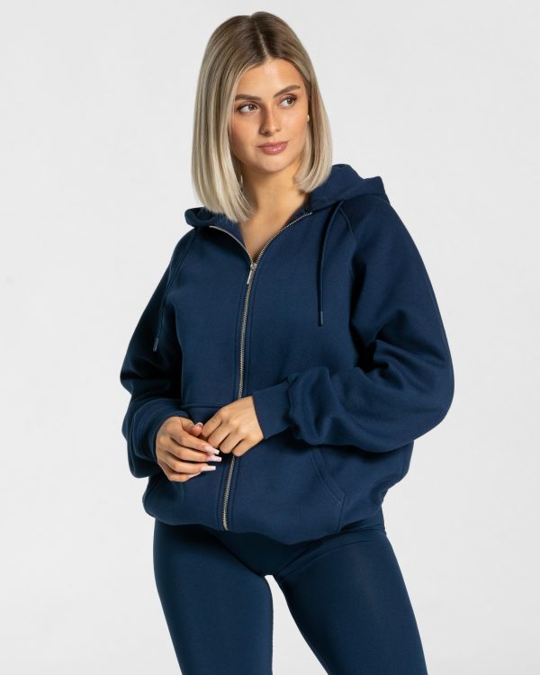 Statement Oversized Jacke in Dunkelblau für Damen