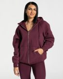 Statement Oversized Jacke Pflaume mit hoher Taille