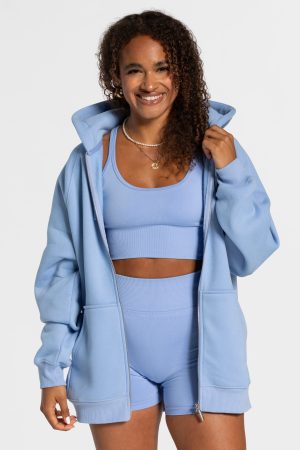 Statement Oversized Jacke für Frauen in Blau