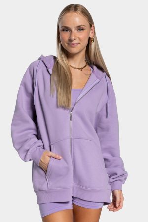 Damen Statement Oversized Jacke Flieder mit Komfo