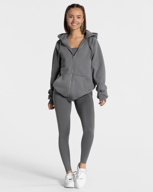 Damen Statement Oversized Jacke Graphit mit Komfo – Bild 3