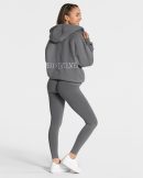 Damen Statement Oversized Jacke Graphit mit Komfo