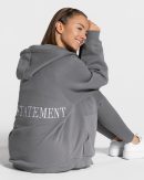 Damen Statement Oversized Jacke Graphit mit Komfo
