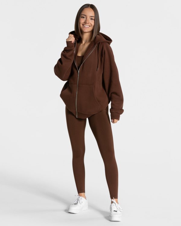 Statement Oversized Jacke in Kaffee für Damen – Bild 3