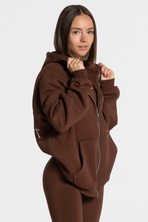 Statement Oversized Jacke in Kaffee für Damen