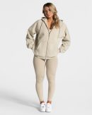 Damen Statement Oversized Jacke Sand mit Komfort