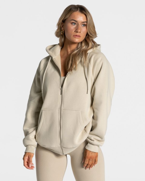 Damen Statement Oversized Jacke Sand mit Komfort