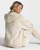Damen Statement Oversized Jacke Sand mit Komfort