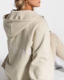 Damen Statement Oversized Jacke Sand mit Komfort