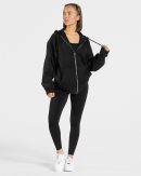 Statement Oversized Jacke Schwarz mit hoher Taille