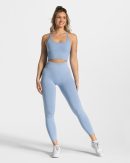 Statement Scrunch Leggings Blau – bequem und styl