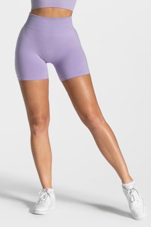 Statement Scrunch Short Flieder mit hoher Taille