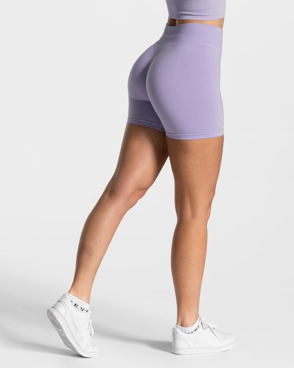 Statement Scrunch Short Flieder mit hoher Taille – Bild 2