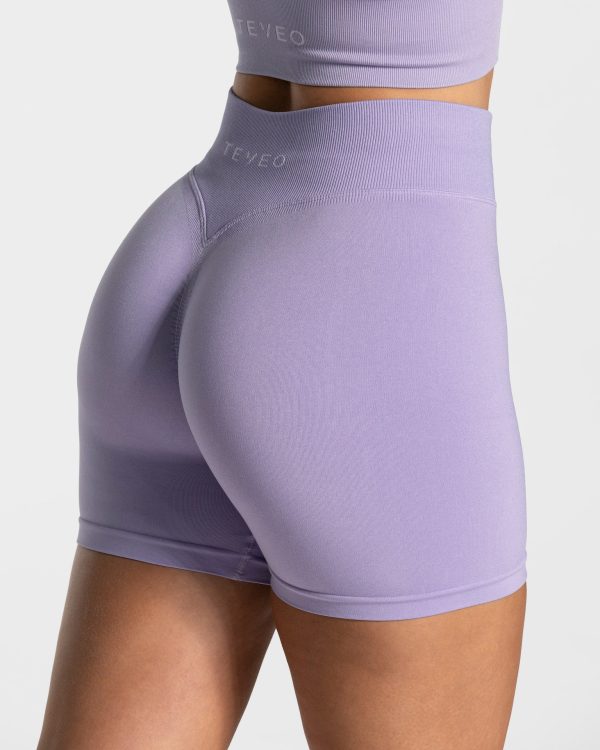 Statement Scrunch Short Flieder mit hoher Taille – Bild 4