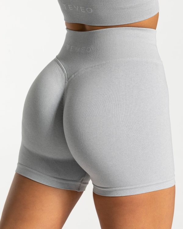 Modische Statement Scrunch Short in Farbe Hellgrau – Bild 4