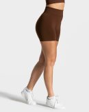 Statement Scrunch Short Damenhose in Kaffee