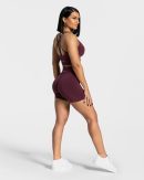 Statement Scrunch Short für Frauen in Pflaume