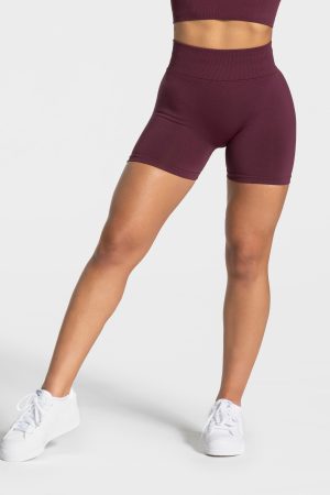 Statement Scrunch Short für Frauen in Pflaume
