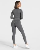 Statement Zip Jacke Damenhose in Graphit