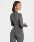 Statement Zip Jacke Damenhose in Graphit