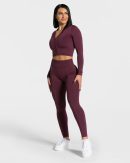 Statement Zip Jacke Pflaume für Sport und Alltag