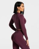 Statement Zip Jacke Pflaume für Sport und Alltag