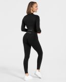 Statement Zip Jacke für Frauen in Schwarz
