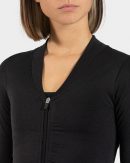 Statement Zip Jacke für Frauen in Schwarz