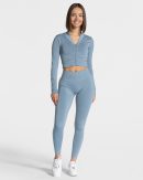 Statement Zip Jacke für Frauen in Stahlblau