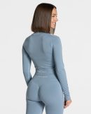 Statement Zip Jacke für Frauen in Stahlblau