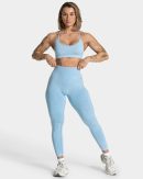 Damen Acid Covert Scrunch Leggings Babyblau mit K