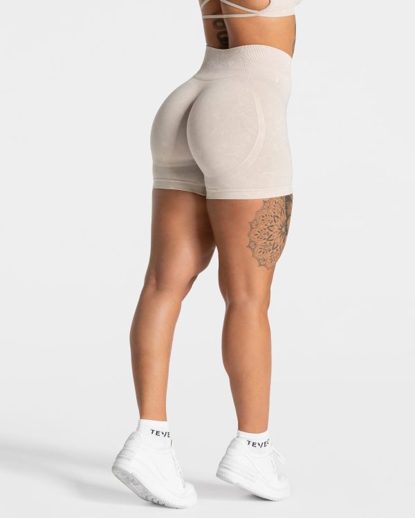 Acid Covert Scrunch Short Damenhose in Sand